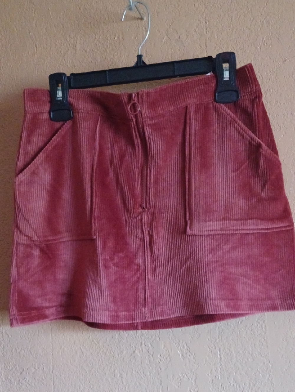Rewash Ribbed Corduroy Mini Skirt in Rose